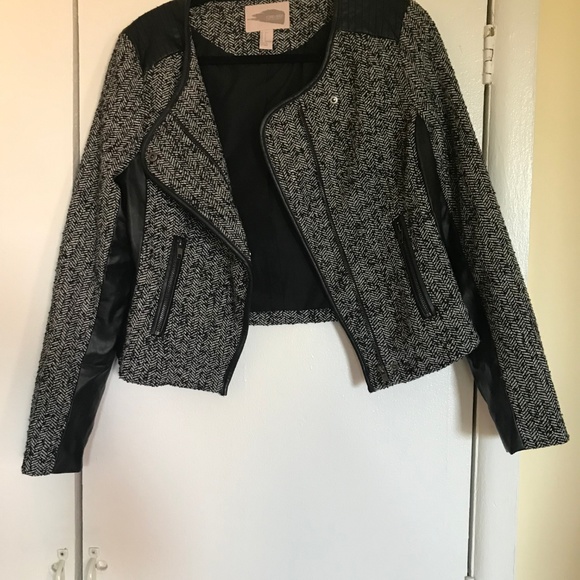 Faux Leather Gray & Black Jacket - Picture 4 of 4